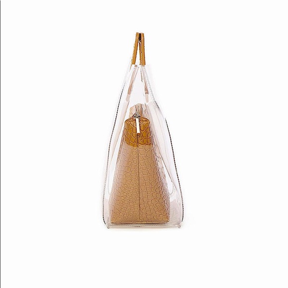 STAUD SHIRLEY BAG IN TAN CROC EMBOSSED - Picture 12 of 15